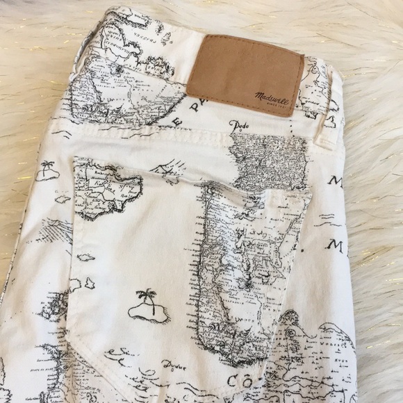 ❤️ Madewell map print skinny ankle jeans ❤️w24 - Picture 2 of 6